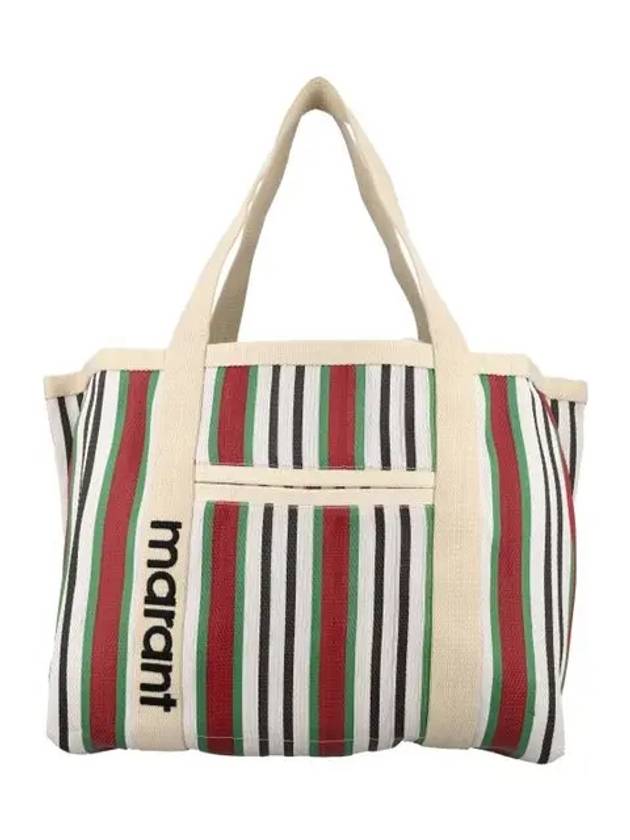 Darwen Striped Nylon Tote Bag Red - ISABEL MARANT - BALAAN 2