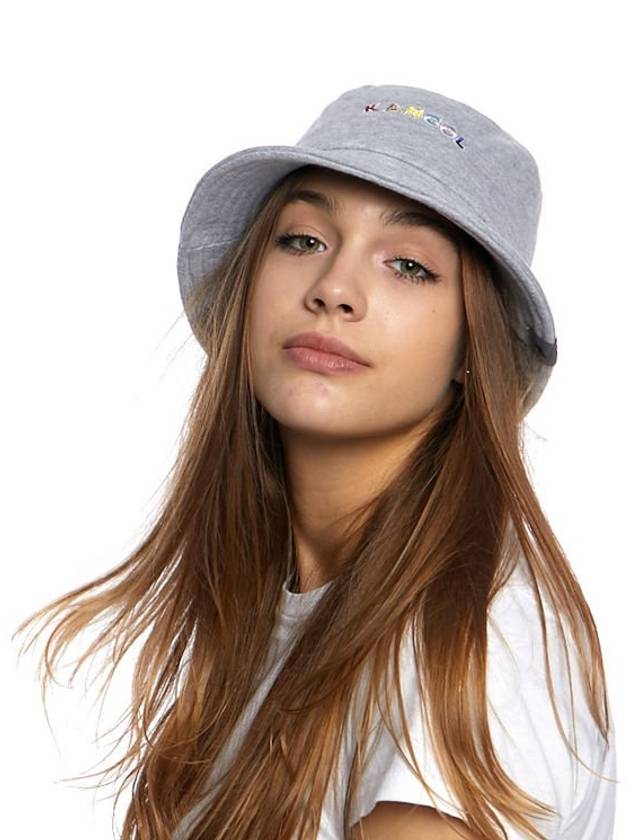 Unisex color text bucket hat winter hat brushed bungeoji gray - KANGOL - BALAAN 1