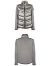 Quilted Wool Padded Cardigan Silver - MONCLER - BALAAN 5