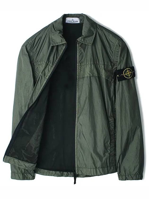 Garment Dyed Crinkle Reps R-NY Jacket Musk Green - STONE ISLAND - BALAAN 8