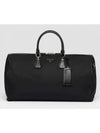 Re-Nylon Brushed Leather Duffel Bag Black - PRADA - BALAAN 2