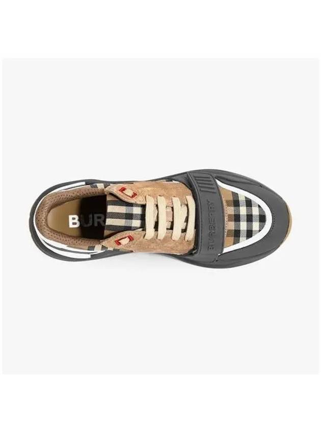 Ramsey Vintage Check Leather Suede Low Top Sneakers Beige - BURBERRY - BALAAN 4