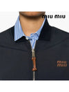 Panama Cotton Bomber Jacket Navy ML1051 12NS F0008 - MIU MIU - BALAAN 7