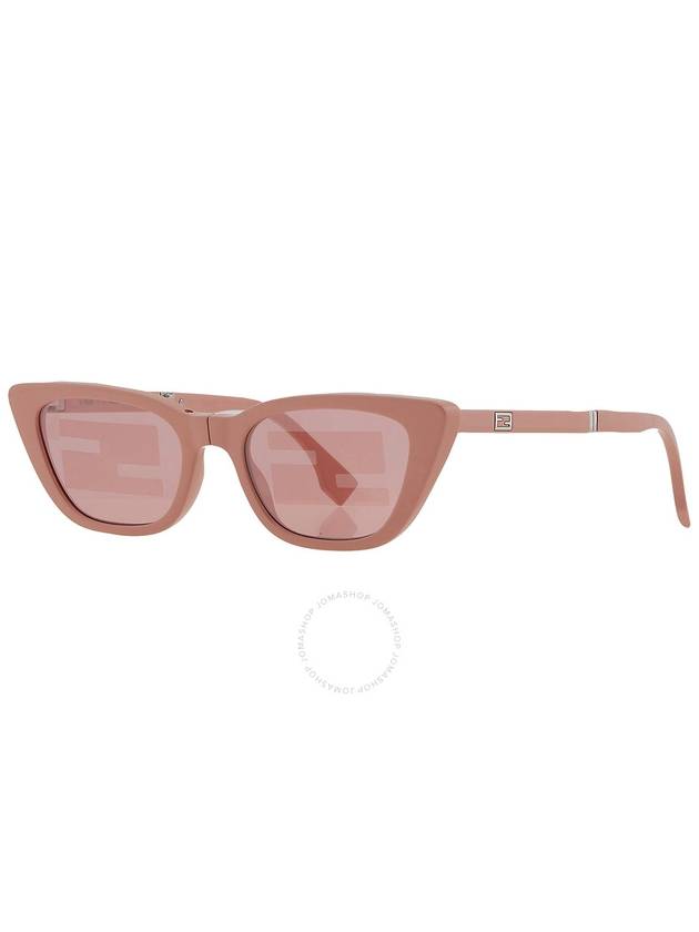 Fendi Pink Logo Folding Cat Eye Ladies Sunglasses FE40089I 72U 53 - FENDI - BALAAN 3