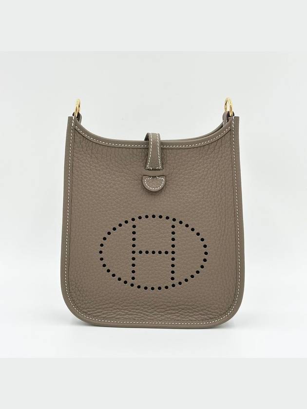 Evelyne 16 Clemence Gold Cross Bag Etoupe - HERMES - BALAAN 3