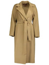 Women's Cles Virgin Wool Single Coat Camel - MAX MARA - BALAAN 2