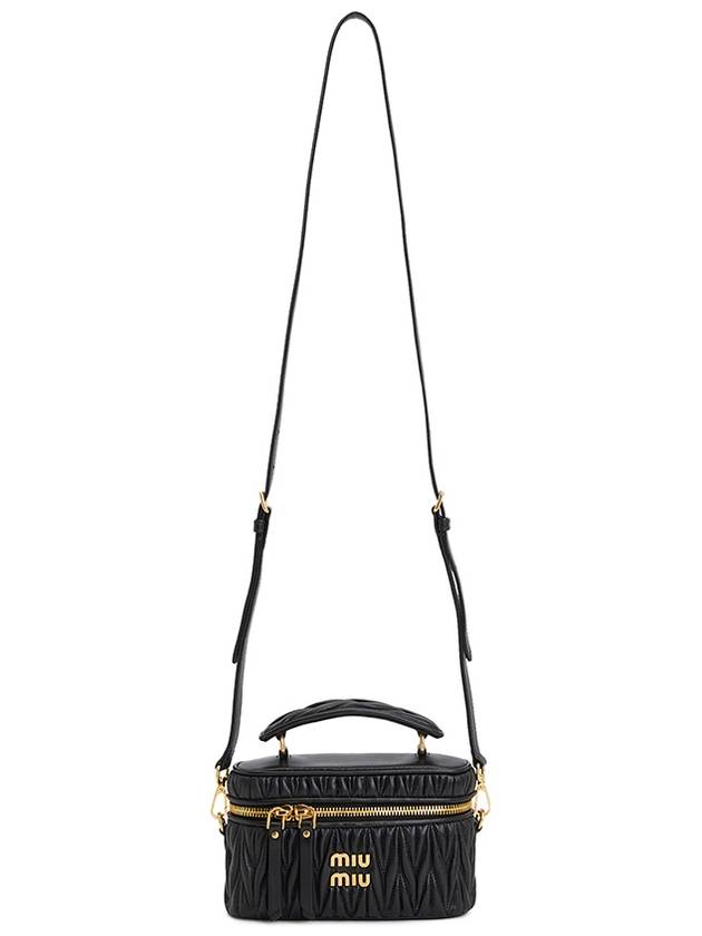 Logo Matelasse Nappa Leather Tote Bag Black - MIU MIU - BALAAN 7