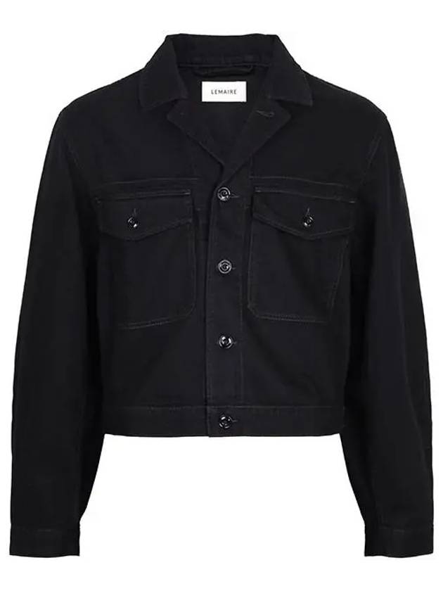 Workwear Collar Trucker Jacket Black - LEMAIRE - BALAAN 5