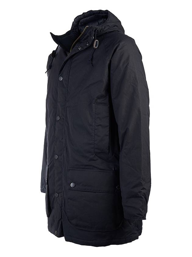 Hooded Beaufort Wax Jacket Navy - BARBOUR - BALAAN 3