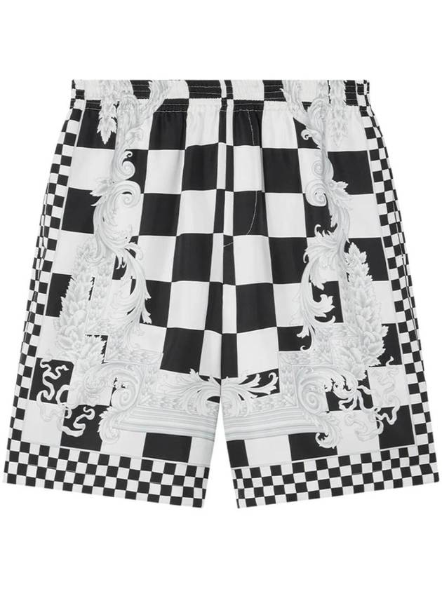 Barocco Check Print Shorts 10024761A10864 - VERSACE - BALAAN 1