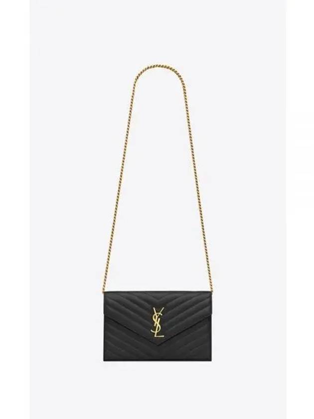 Cassandra Matelasse Chain Lambskin Shoulder Bag Black - SAINT LAURENT - BALAAN 2