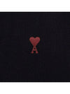 Heart Logo Polo Shirt Black - AMI - BALAAN 3