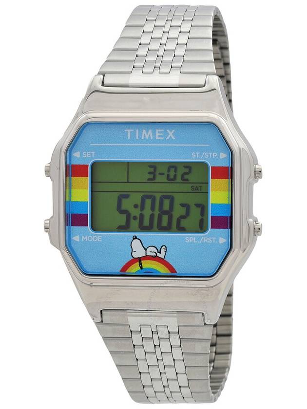 Timex T80 X Peanuts Alarm Quartz Digital Unisex Watch TW2V61300 - TIMEX - BALAAN 1