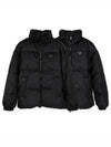 Medium-Length Re-Nylon Reversible Down Padded Jacket Black - PRADA - BALAAN 2