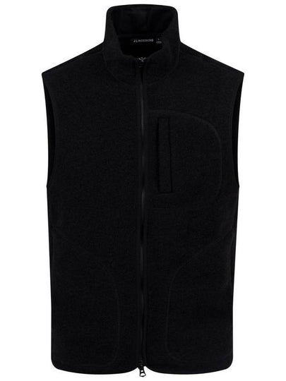 Men's Duncan Wool Fleece Vest Black - J.LINDEBERG - BALAAN 2