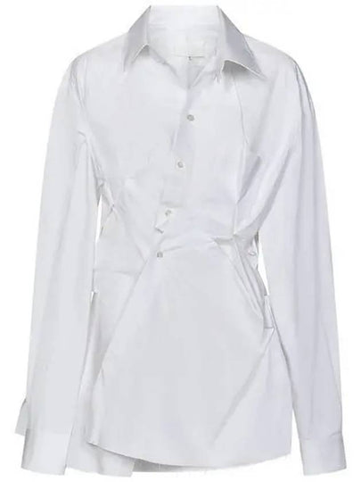 Poplin Drape Shirt White - MAISON MARGIELA - BALAAN 2