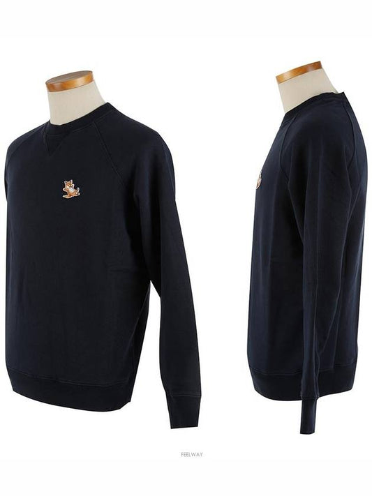 Chillax Fox Patch Classic Sweatshirt Navy - MAISON KITSUNE - BALAAN 2