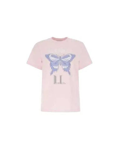 Women's Butterfly Relaxed Short Sleeve T-Shirt Light Lilac - GANNI - BALAAN 2