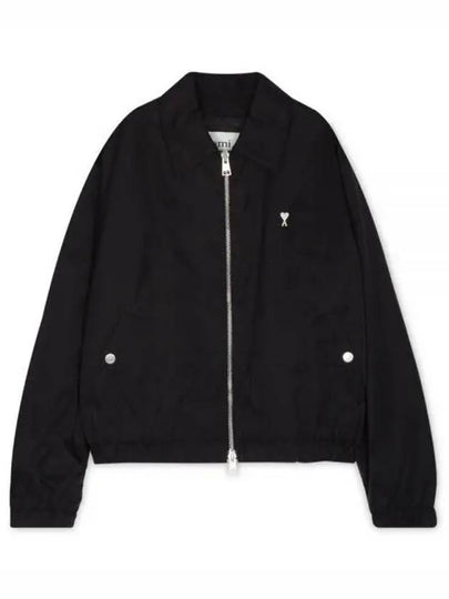 De Coeur Logo Zip-up Jacket Night Black - AMI - BALAAN 2