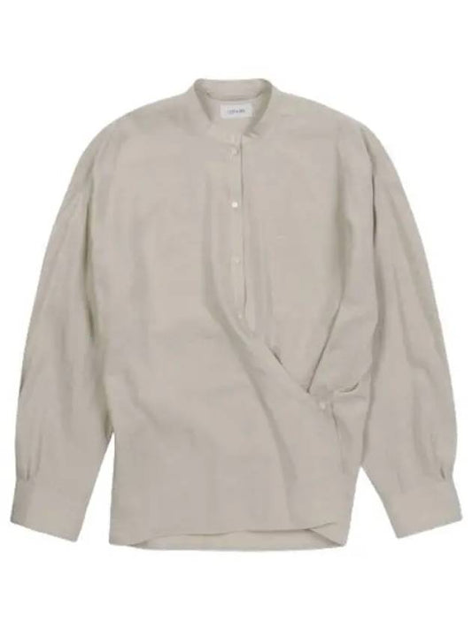 Officer Collar Twisted Shirt Dusty Mastic - LEMAIRE - BALAAN 1