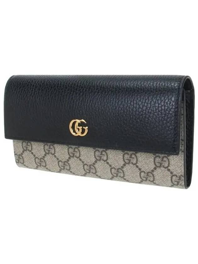 GG Marmont Continental Leather Long Wallet Black - GUCCI - BALAAN 3