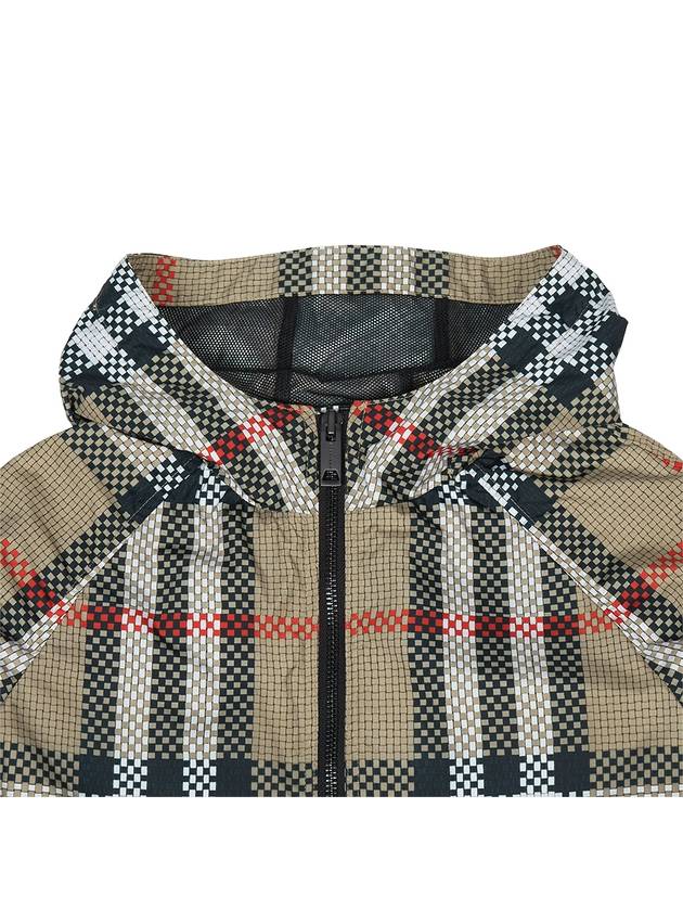 Kids Check Hooded Jacket Beige - BURBERRY - BALAAN 5