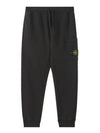 Men's Wappen Patch Jogger Pants Black - STONE ISLAND - BALAAN 2