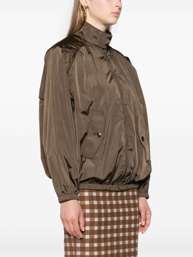 Enamel triangle logo lightweight jacket brown - PRADA - BALAAN 4