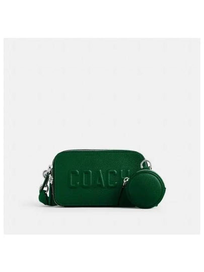 Charter Logo Graphic Slim Cross Bag Green - COACH - BALAAN 2