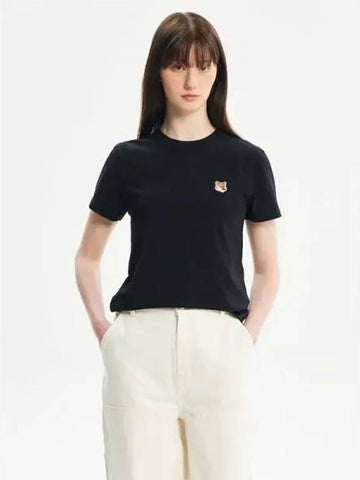 Women s Foxhead Patch Classic T shirt Black Domestic Product - MAISON KITSUNE - BALAAN 1