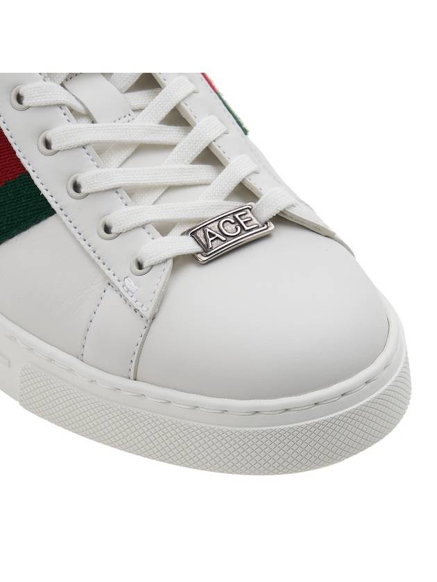 Ace Web Leather Low Top Sneakers White - GUCCI - BALAAN 10