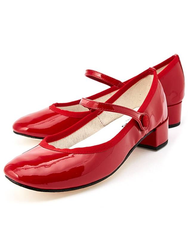 Women's Rose Mary Jane Middle Pumps Red - REPETTO - BALAAN 2