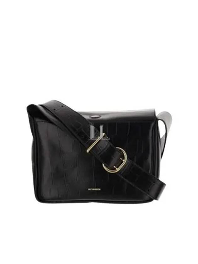 Embossing Flap Shoulder Bag Black - JIL SANDER - BALAAN 2