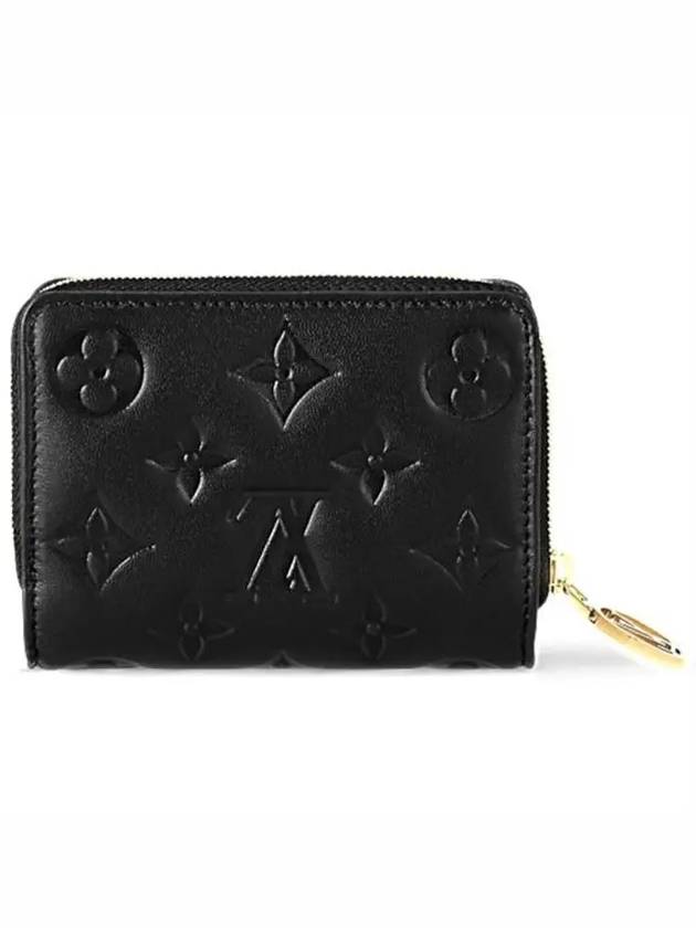 Women's Lou Monogram Lambskin Half Wallet Black - LOUIS VUITTON - BALAAN 8