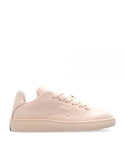 Box Leather Low-Top Sneakers Pink - BURBERRY - BALAAN 2