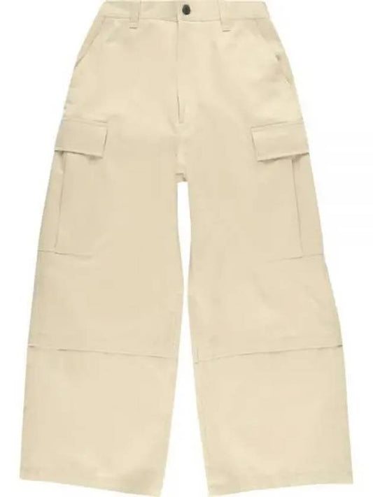 Wide Cargo Pants Beige - AMI - BALAAN 2