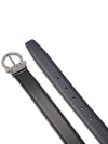 Gancini Reversible Leather Belt Black - SALVATORE FERRAGAMO - BALAAN 5