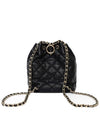 Twopocket drawstring bucket backpack black gold AS4342 - CHANEL - BALAAN 2