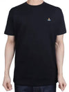 ORB Logo Cotton Short Sleeve T-Shirt Black - VIVIENNE WESTWOOD - BALAAN 2