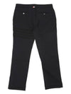 Seersucker Loopback 4 Button Vent Straight Pants Navy - THOM BROWNE - BALAAN 3