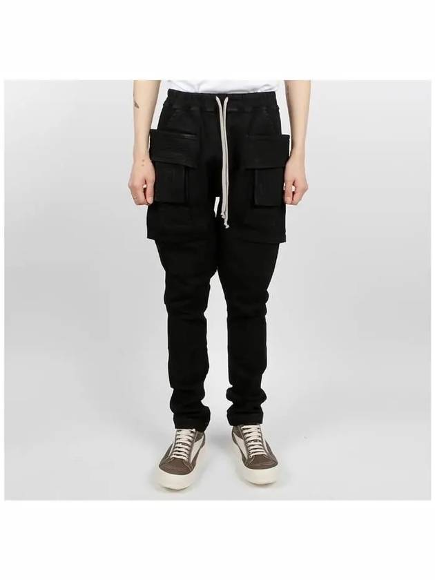 Creatch Cargo Desostring Cotton Straight Pants Black - RICK OWENS - BALAAN 3