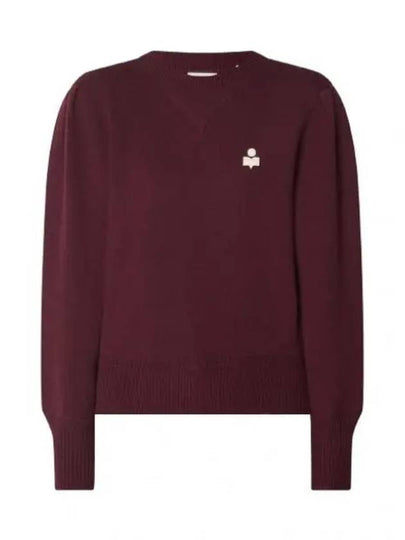 Kelaya Embroidered Logo Knit Top Dark Plum - ISABEL MARANT - BALAAN 2