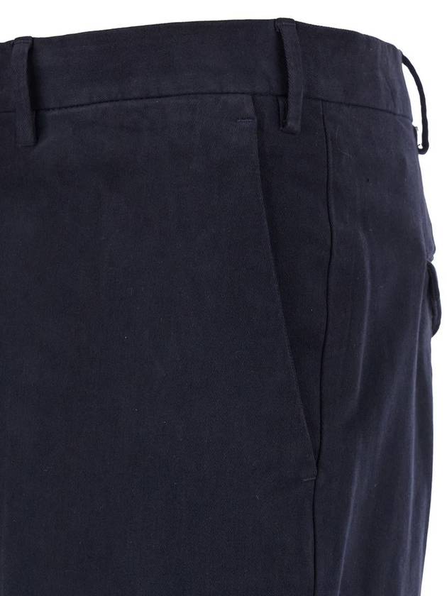 Dark Blue Slim Pants With Concealed Closure In Cotton Man - PT TORINO - BALAAN 3