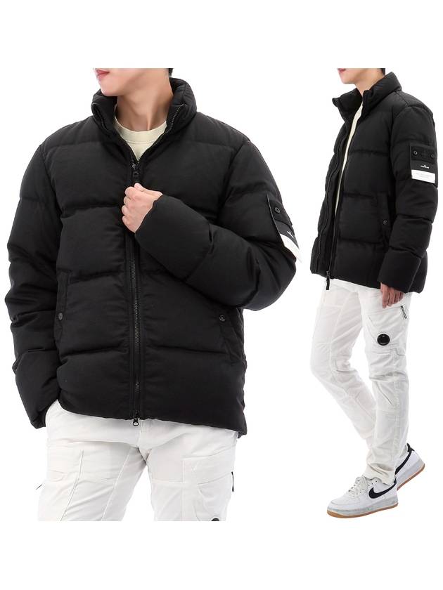 453F3 Ghost Padding Down Jacket Black - STONE ISLAND - BALAAN 2