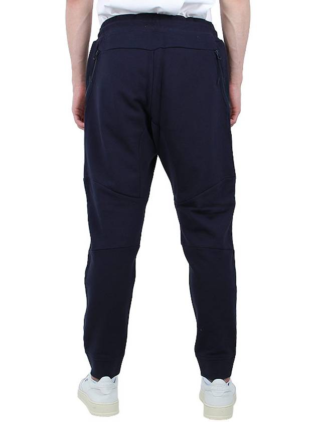 Diagonal Raised Fleece Zipped Track Pants Navy - CP COMPANY - BALAAN 5