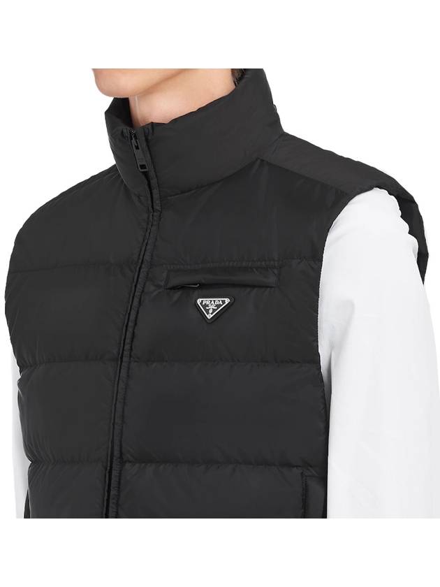 Re-Nylon Sleeveless Down Padded Jacket Black - PRADA - BALAAN 5