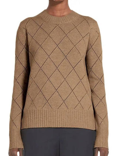 Brunate Wool Cashmere Knit Top Camel - MAX MARA - BALAAN 2