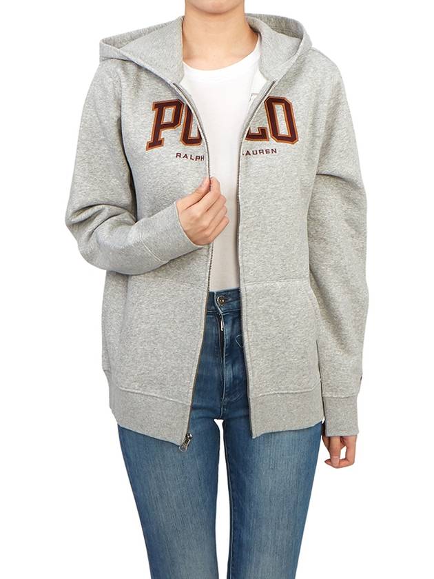 Kids brushed hood zip up 323919514001 GRAY Adults can wear - POLO RALPH LAUREN - BALAAN 5