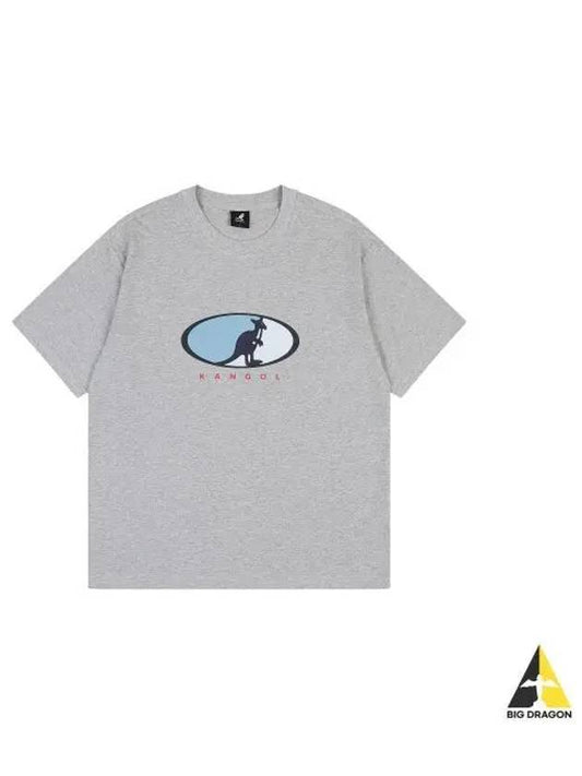 Oval Logo T Shirt 2762 Melange Gray - KANGOL - BALAAN 1