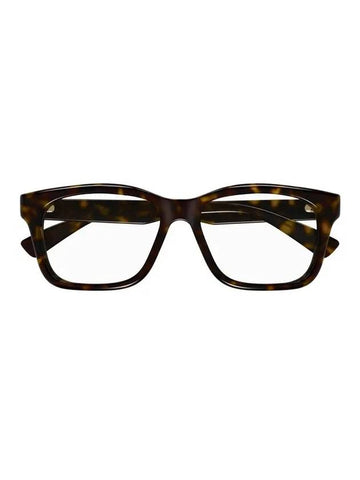 Eyewear Square Frame Glasses Havana - GUCCI - BALAAN.